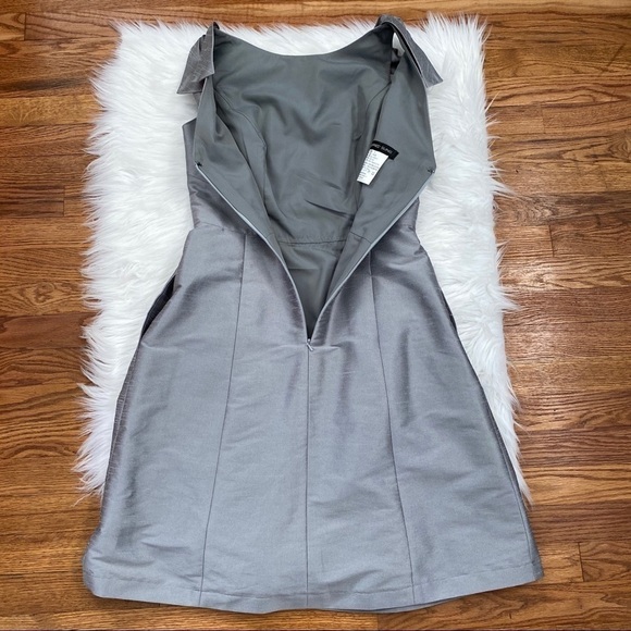 Alfred Sung Dupioni Dress in Quarry Size 8 - Picture 7 of 8